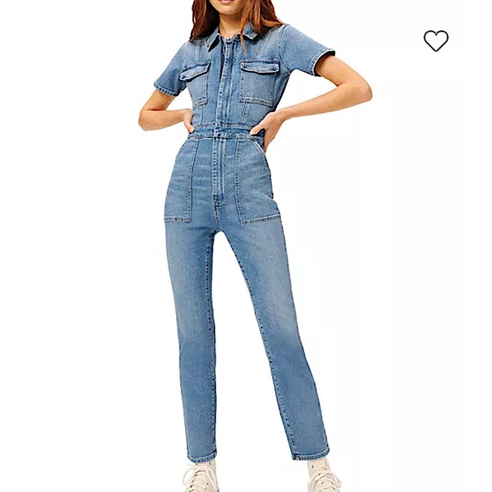 Good American Fit For Success Denim Jumpsuit